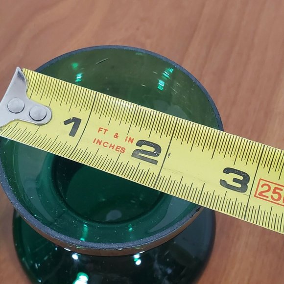 2 pc Hand Blown Green Glass Christmas Tree Candle Holder votive Elements 6.25" - Picture 11 of 11